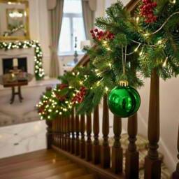 Shatchi 20cm Glossy Christmas Bauble - Premium Bauble & Home Décor Ornament in Dark Green - Size: 20 cm - thumbnail 8