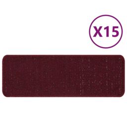 Berkfield Home Stair Mats with Latex Backing Bordeaux 25x60 cm - Size: Medium - thumbnail 3