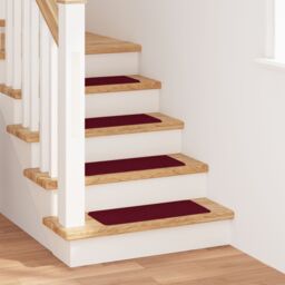 Berkfield Home Stair Mats with Latex Backing Bordeaux 25x60 cm - Size: Medium - thumbnail 5