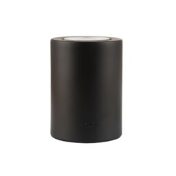 Happy Homewares Modern Rechargeable Can-Style Table Lamp in Matte Black with Touch Dimmer Button - thumbnail 2