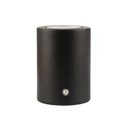 Happy Homewares Modern Rechargeable Can-Style Table Lamp in Matte Black with Touch Dimmer Button - thumbnail 1