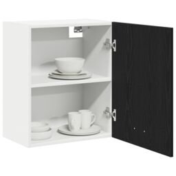 Berkfield Home Black Oak Hanging Cabinet 50x31x60 cm Made from Engineered Wood - Size: 50 x 31 x 60 cm - thumbnail 3