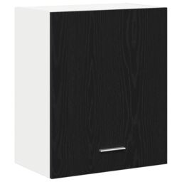 Berkfield Home Black Oak Hanging Cabinet 50x31x60 cm Made from Engineered Wood - Size: 50 x 31 x 60 cm - thumbnail 2
