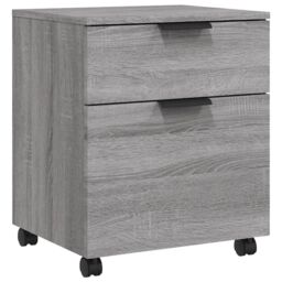 Berkfield Home Mobile File Cabinet with Wheels Grey Sonoma 45x38x54 cm Engineered Wood - Size: 45 x 38 x 54 cm - thumbnail 2