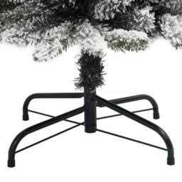 Berkfield Home Artificial Slim Christmas Tree with Flocked Snow 210 cm PVC&PE in White - thumbnail 6