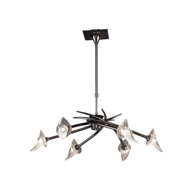 Netlighting Flavia Telescopic Pendant Black Chrome 6 Light G9 Semi Flush - image 1