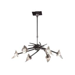 Netlighting Flavia Telescopic Pendant Black Chrome 6 Light G9 Semi Flush - thumbnail 1