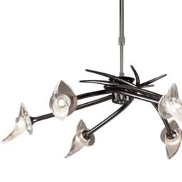 Netlighting Flavia Telescopic Pendant Black Chrome 6 Light G9 Semi Flush - thumbnail 5