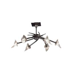 Netlighting Flavia Telescopic Pendant Black Chrome 6 Light G9 Semi Flush - thumbnail 3