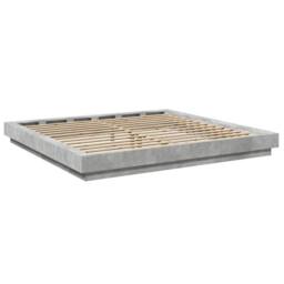 Berkfield Home Bed Frame without Mattress Concrete Grey 180x200 cm Super King - thumbnail 6