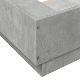Berkfield Home Bed Frame without Mattress Concrete Grey 180x200 cm Super King - thumbnail 7