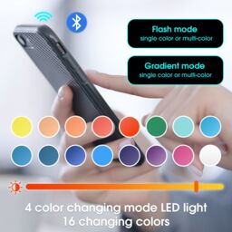 Matteo Modern High-Gloss Black Coffee Table - LED & Storage - thumbnail 7