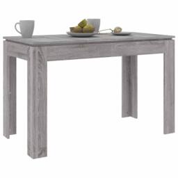 Berkfield Home Elegant Dining Table Grey Sonoma 120x60x76 cm Engineered Wood - Size: 120 x 60 x 76 cm - thumbnail 1