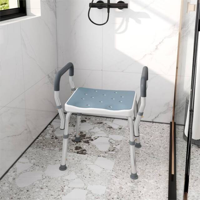 EONLION Light Blue Portable Bath Stool - image 1