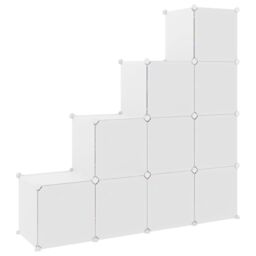 Berkfield Home Cube Storage Cabinet for Kids with 10 Cubes White PP - thumbnail 5