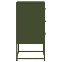 Berkfield Home Durable Bedside Cabinets 2 pcs Olive Green 36x39x78 cm Steel - Size: 36 x 39 x 78 cm - thumbnail 7