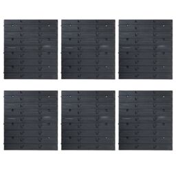 Berkfield Home 96 Piece Storage Bin Kit with Wall Panels Red & Black - thumbnail 3