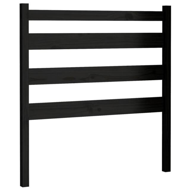 Berkfield Home Bed Headboard Black 81x4x100 cm Solid Wood Pine - Size: 81 x 4 x 100 cm - image 1