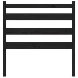 Berkfield Home Bed Headboard Black 81x4x100 cm Solid Wood Pine - Size: 81 x 4 x 100 cm - thumbnail 4