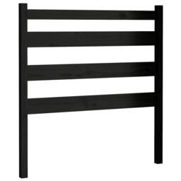 Berkfield Home Bed Headboard Black 81x4x100 cm Solid Wood Pine - Size: 81 x 4 x 100 cm - thumbnail 1