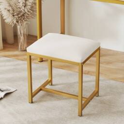 Kelvenix Vanity Stool Small Makeup Chair in Gold - Size: 0.6m2 - thumbnail 3