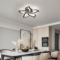 Pheashine Modern Dimmable Acrylic Ceiling Light, 40W, 58cm, Living Room, Bedroom in Black - thumbnail 8