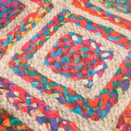 Berkfield Home Rug Washable Multicolour Ã˜ 120 cm Anti Slip - Size: 100 cm diameter - thumbnail 5