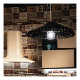 Netlighting CALDER Wire Frame Pendant Ceiling Light Black 50x13.5cm - Size: 50x13.5 cm - thumbnail 2