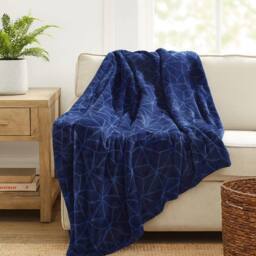 Voltico 2 Pack Fleece Throws - navy & Grey / navy & Red, 100 × 150 cm - Size: 120 cm x 150 cm - thumbnail 1