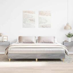 Berkfield Home Durable Bed Frame without Mattress Grey Sonoma 180x200cm Engineer - Size: Super King - thumbnail 2