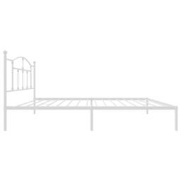 Berkfield Home Metal Bed Frame with Headboard White 107x203 cm - thumbnail 6