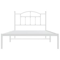 Berkfield Home Metal Bed Frame with Headboard White 107x203 cm - thumbnail 5