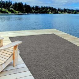 THE RUGS Magic Plain Outdoor Indoor Rug Dark Grey Weatherproof Jet Washable - Size: 80 cm x 150 cm - thumbnail 9