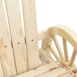Berkfield Home Rocking Adirondack Chair Solid Wood Fir in Light Oak - thumbnail 7