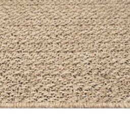 Berkfield Home Rug 140x200 cm Jute Look Indoor & Outdoor in Brown - Size: 100 cm diameter - thumbnail 6