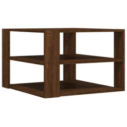 Berkfield Home Coffee Table Brown Oak 59.5x59.5x40 cm Engineered Wood - thumbnail 6
