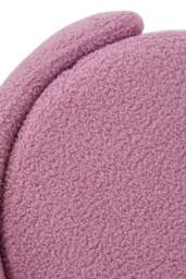 Living and Home Teddy Fleece Upholstered Vanity Stool in Purple - thumbnail 6