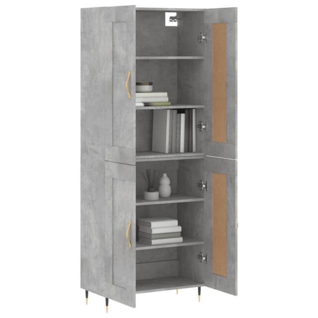 Berkfield Home Highboard Concrete Grey 69.5x34x180 cm Engineered Wood - image 1