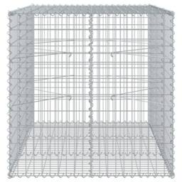 Berkfield Home Gabion Basket with Cover 150x100x100 cm Galvanised Iron in Silver - Size: 150 x 100 x 100 cm - thumbnail 4