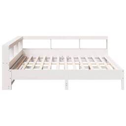 Berkfield Home Bookcase Bed without Mattress White 180x200 cm Solid Wood Pine - Size: Super King - thumbnail 8