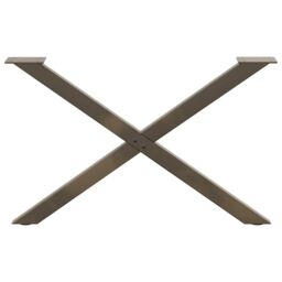 Berkfield Home Coffee Table Legs X-Shaped 2 pcs Natural Steel 70x(42-43) cm Steel in Brown - thumbnail 4