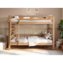 Flair Elijah Detachable Wooden Bunk Bed in Brown - Size: Single