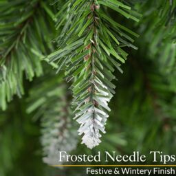 Christow Slim Christmas Tree 5ft 6ft 7ft Artificial Snow Frosted Corner Pencil Xmas Spruce in Green - thumbnail 3