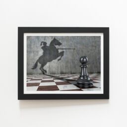 "Warren Reed - Designer Hidden Potential - Knight Framed Art Print in Black - Size: W8"" x H10""" - thumbnail 2