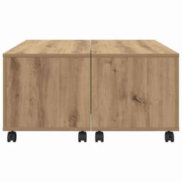 Berkfield Home Modern Coffee Table Artisan oak 75 x 75 x 38 cm Engineered wood in Brown - thumbnail 7