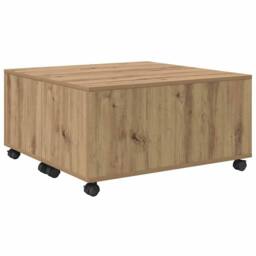 Berkfield Home Modern Coffee Table Artisan oak 75 x 75 x 38 cm Engineered wood in Brown - thumbnail 5