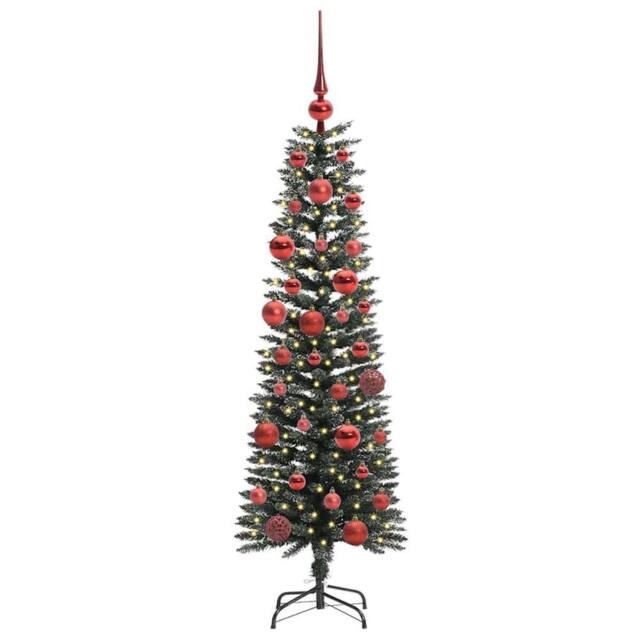 Berkfield Home Elegant Artificial Christmas Tree with 150 LEDs Green 43 x 43 x 150 cm - image 1