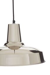 Orsina Deep Plate Pendant Light With Silver Iron Shade, Ceiling Light, Pendant Light With Black Suspension Wire - thumbnail 3