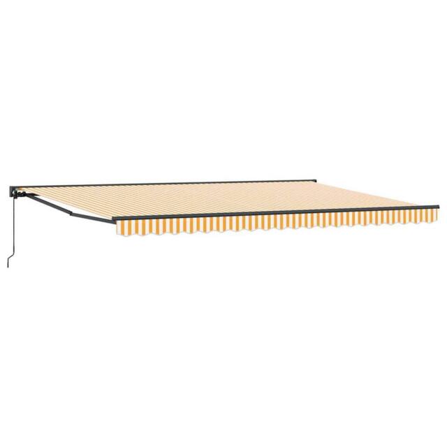 Berkfield Home Retractable Awning Manual Orange & White 500x300 cm - image 1
