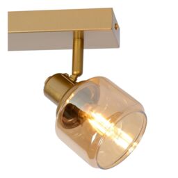 Lucide 'BJORN' Dimmable Rotatable Stylish Indoor Twin Ceiling Spotlight 2xE14 in Gold - thumbnail 5